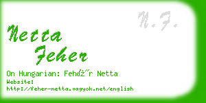 netta feher business card